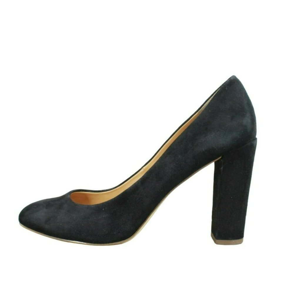 J Crew Black Suede Slip On Comfort Casual Pump Shoes Size 9 - Picture 1 of 9
